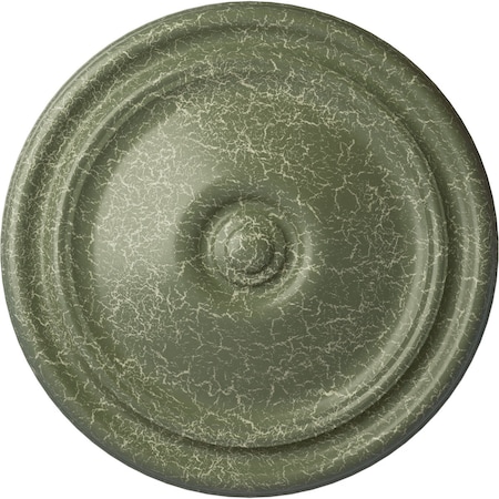 Ekena Millwork Reece Ceiling Medallion (Fits Canopies up to 2 3/8"), 12"OD x 1 3/4"P, Athenian Green Crackle CM12REAGC